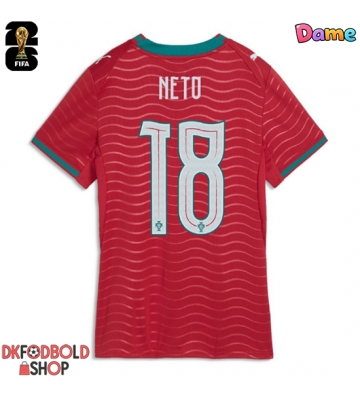 Portugal Pedro Neto #18 Hjemmebanetrøje Dame VM 2026 Kort ærmer